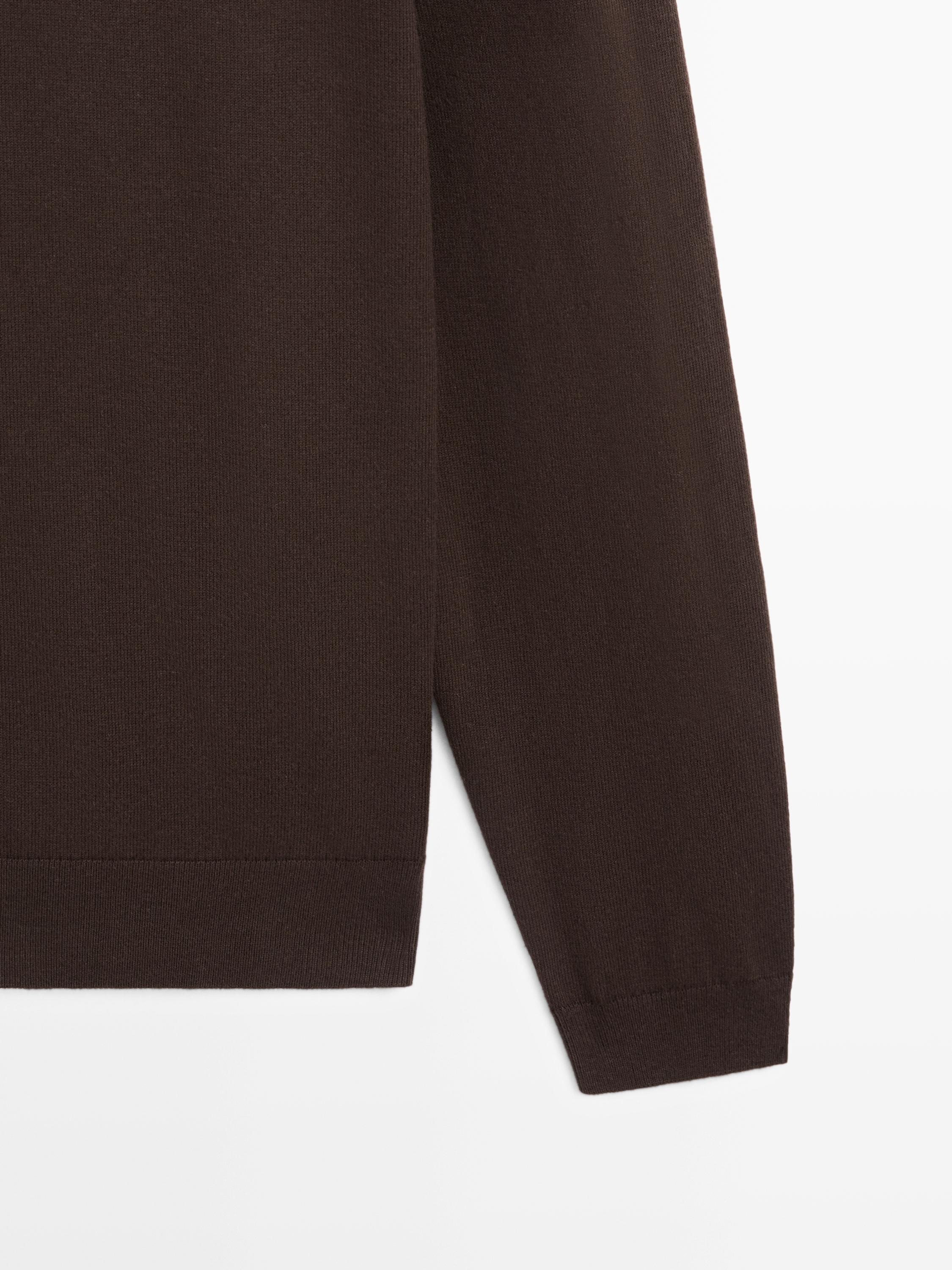 Pull polo en maille coton